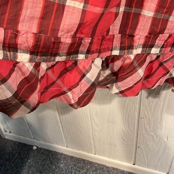 TALBOTS plaid sleeveless dress with flounce size 8 - Picture 3 of 10